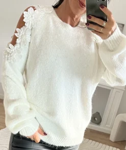 Pulls / Gilets>La boutique de Lilie PULL ESTEBAN Blanc