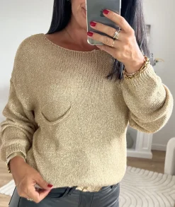 Pulls / Gilets>La boutique de Lilie PULL FLORE Dore