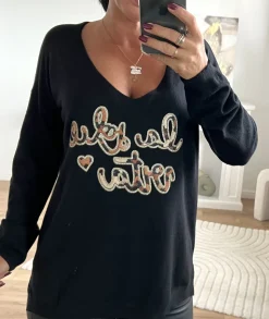 Pulls / Gilets>La boutique de Lilie PULL JASMIN Noir