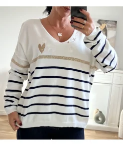 Pulls / Gilets>La boutique de Lilie PULL JEANNE Marine