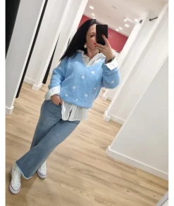 Pulls / Gilets>La boutique de Lilie PULL JULIETTE Bleu