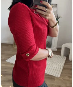 Pulls / Gilets>La boutique de Lilie PULL MATTIA Rouge