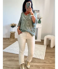 Pulls / Gilets>La boutique de Lilie PULL MEREDITH Kaki