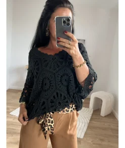 Pulls / Gilets>La boutique de Lilie PULL MEREDITH II Noir