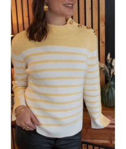 Pulls / Gilets>La boutique de Lilie PULL MURIELLE Jaune