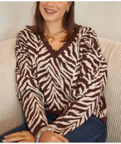 Pulls / Gilets>La boutique de Lilie PULL NADIA Marron