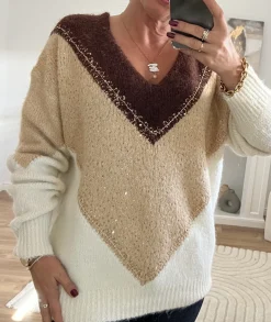 Pulls / Gilets>La boutique de Lilie PULL NISMA II Beige