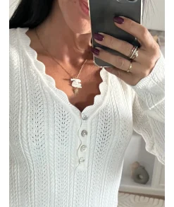 Pulls / Gilets>La boutique de Lilie PULL NORA Blanc