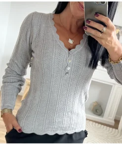 Pulls / Gilets>La boutique de Lilie PULL NORA Gris