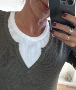 Pulls / Gilets>La boutique de Lilie PULL OLIVIA Kaki