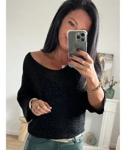 Pulls / Gilets>La boutique de Lilie PULL OLIVINE II Noir