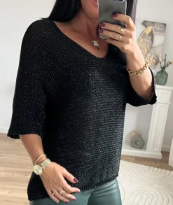 Pulls / Gilets>La boutique de Lilie PULL OLIVINE II Noir