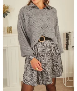 Pulls / Gilets>La boutique de Lilie PULL OWENA Grisfonce