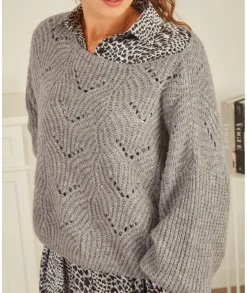 Pulls / Gilets>La boutique de Lilie PULL OWENA Grisfonce