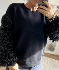 Pulls / Gilets>La boutique de Lilie PULL PRISCA Noir