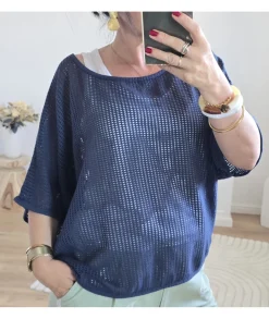 Pulls / Gilets>La boutique de Lilie PULL RACHIDA Marine