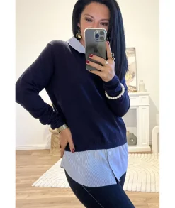 Pulls / Gilets>La boutique de Lilie PULL RAQUIEL Marine