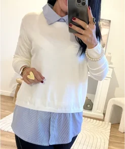 Pulls / Gilets>La boutique de Lilie PULL RAQUIEL Blanc