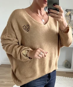 Pulls / Gilets>La boutique de Lilie PULL ROBERTA Beige
