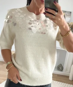Pulls / Gilets>La boutique de Lilie PULL ROSALIE Blanc