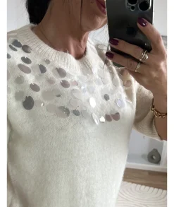 Pulls / Gilets>La boutique de Lilie PULL ROSALIE Blanc