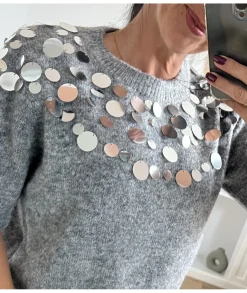 Pulls / Gilets>La boutique de Lilie PULL ROSALIE Gris