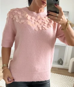 Pulls / Gilets>La boutique de Lilie PULL ROSALIE Rose