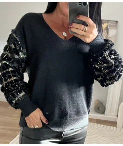 Pulls / Gilets>La boutique de Lilie PULL ZINEDINE Noir