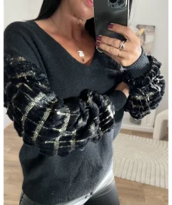 Pulls / Gilets>La boutique de Lilie PULL ZINEDINE Noir