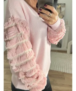 Pulls / Gilets>La boutique de Lilie PULL ZINEDINE Rose