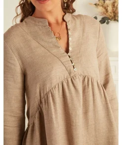 Robes>La boutique de Lilie ROBE ARIANE Taupe