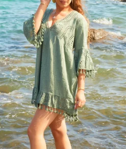 Robes>La boutique de Lilie ROBE DE PLAGE SYBILLE Kaki