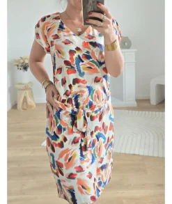 Robes>La boutique de Lilie ROBE EULALIE Corail