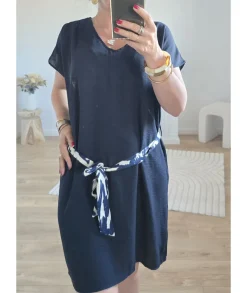 Robes>La boutique de Lilie ROBE FANNY Marine
