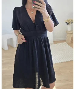 Robes>La boutique de Lilie ROBE FLORENTINA Noir