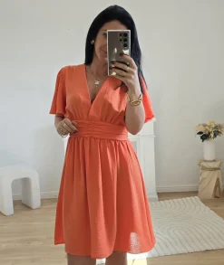 Robes>La boutique de Lilie ROBE FLORENTINA Orange