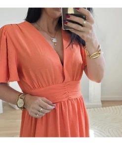 Robes>La boutique de Lilie ROBE FLORENTINA Orange