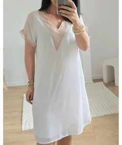 Robes>La boutique de Lilie ROBE GERALDINE Blanc