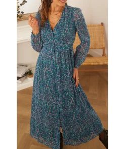 Robes>La boutique de Lilie ROBE JESSY LONGUE Bleu