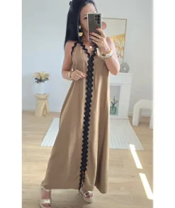 Robes>La boutique de Lilie ROBE LAETITIA Camel