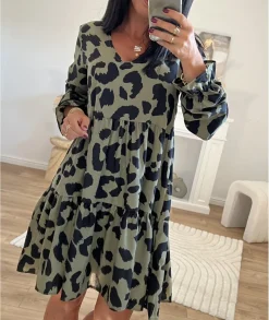 Robes>La boutique de Lilie ROBE LEO Kaki