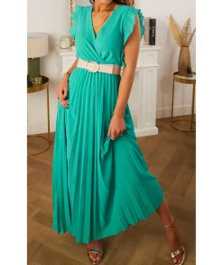 Robes>La boutique de Lilie ROBE MARIA LONGUE Turquoise