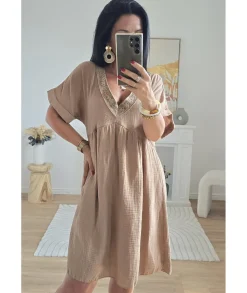 Robes>La boutique de Lilie ROBE MARLENE Camel