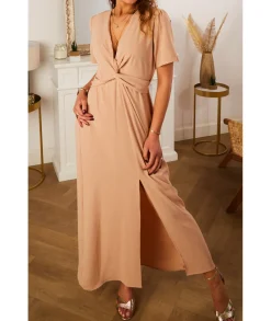 Robes>La boutique de Lilie ROBE MILA LONGUE Beige