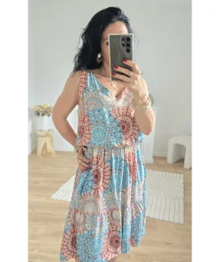 Robes>La boutique de Lilie ROBE MONALISA Bleuciel