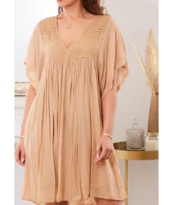 Robes>La boutique de Lilie ROBE MONICA Taupe