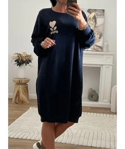 Robes>La boutique de Lilie ROBE PULL BERNARD Marine