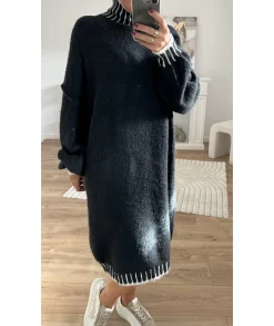 Robes>La boutique de Lilie ROBE PULL MIRABELLE Noir