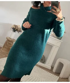 Robes>La boutique de Lilie ROBE PULL PRUNA Vertsapin