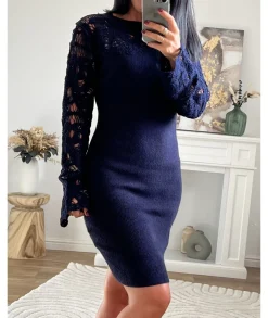 Robes>La boutique de Lilie ROBE PULL RAQUIEL Marine